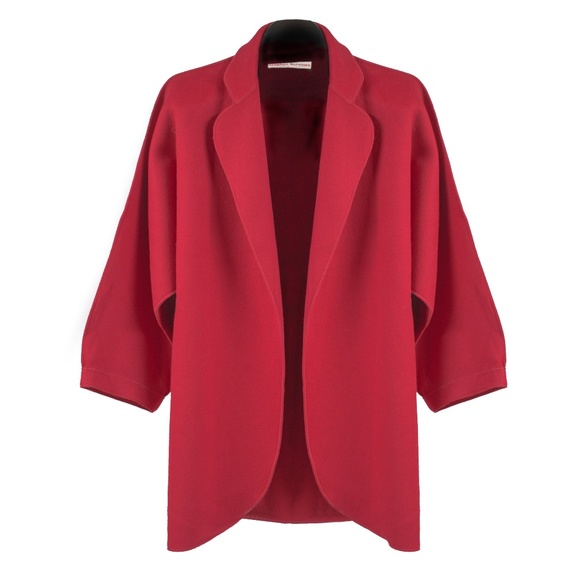 STEPHEN BURROWS Vintage Wool Felt Kimono Style Coat US 6 Made in USA - Picture 1 of 7